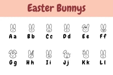 Easter Bunnys by Chonada — Dingbats Font — thumbnail 2