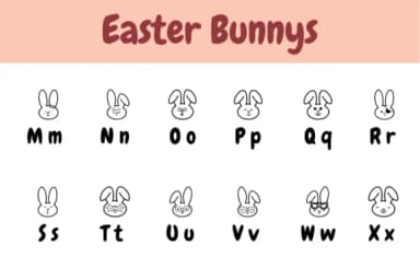 Easter Bunnys by Chonada — Dingbats Font — thumbnail 3