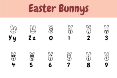 Easter Bunnys by Chonada — Dingbats Font — thumbnail 4