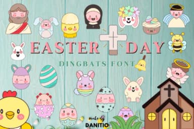 Easter Day by danita.kukkai — Dingbats Font — thumbnail 1