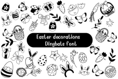 Easter Decorations by Nongyao — Dingbats Font — thumbnail 1