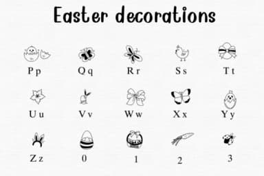 Easter Decorations by Nongyao — Dingbats Font — thumbnail 3