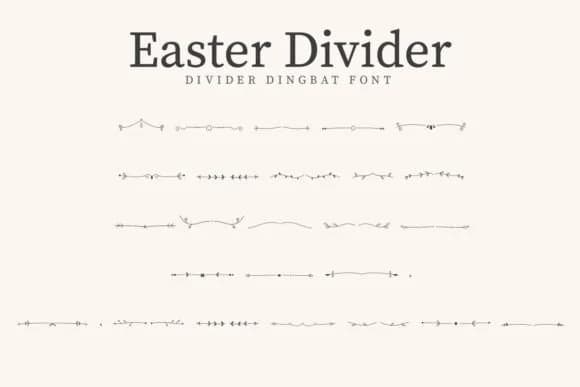 Easter Divider by CraftedType Studio — Dingbats Font