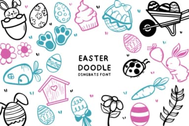 Easter Doodle by Bee piyanuch — Dingbats Font — thumbnail 1