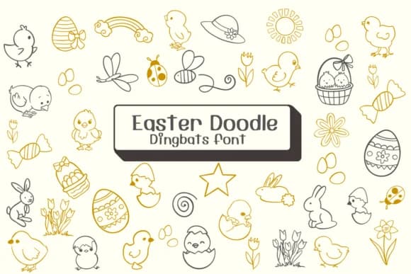Easter Doodle by Ketsarin — Dingbats Font