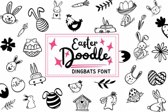 Easter Doodle by PraewDesigns — Dingbats Font