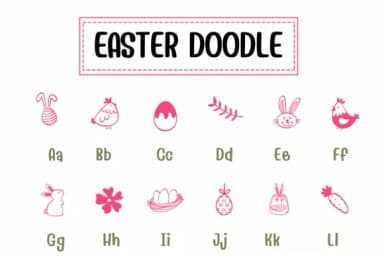Easter Doodle by PraewDesigns — Dingbats Font — thumbnail 2