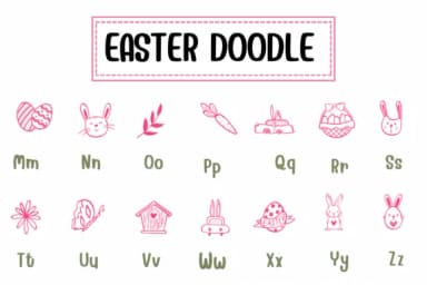 Easter Doodle by PraewDesigns — Dingbats Font — thumbnail 3
