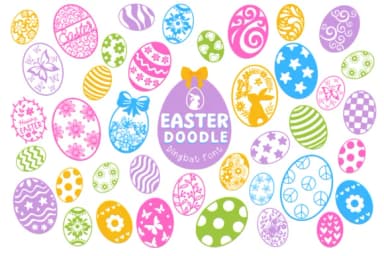 Easter Doodle by Pui Art — Dingbats Font — thumbnail 1