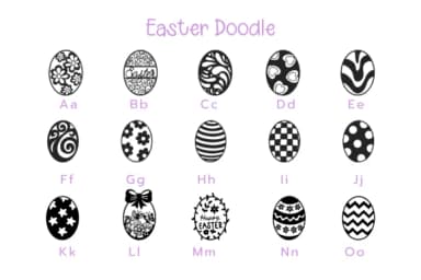 Easter Doodle by Pui Art — Dingbats Font — thumbnail 2