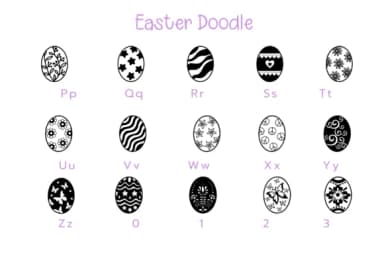 Easter Doodle by Pui Art — Dingbats Font — thumbnail 3