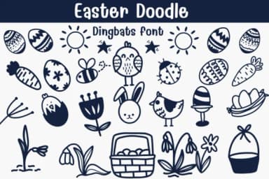 Easter Doodle by Sontaya — Dingbats Font — thumbnail 1