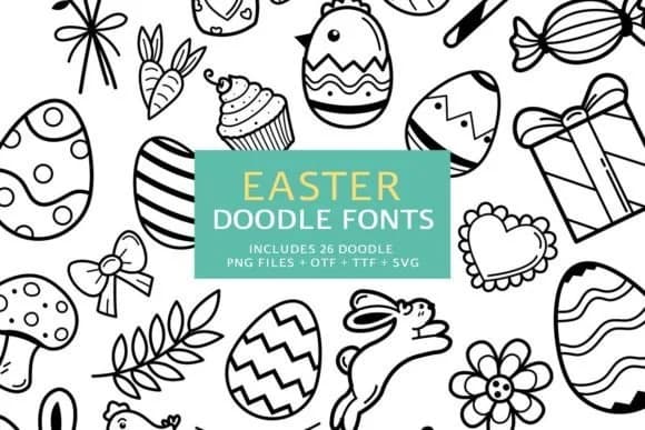 Easter Doodle by digitalplannerland — Dingbats Font