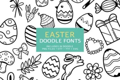 Easter Doodle by digitalplannerland — Dingbats Font — thumbnail 1
