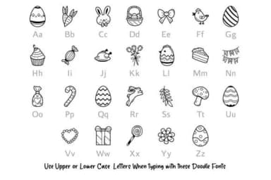 Easter Doodle by digitalplannerland — Dingbats Font — thumbnail 2