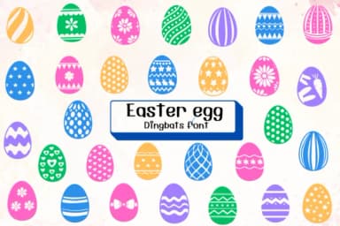 Easter Egg by Ketsarin — Dingbats Font — thumbnail 1