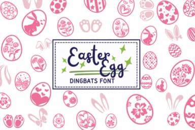 Easter Egg by PraewDesigns — Dingbats Font — thumbnail 1