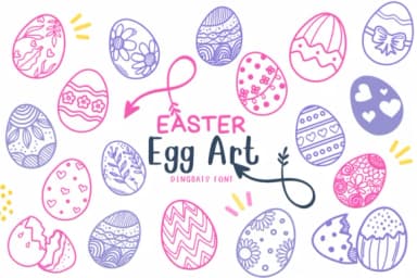 Easter Egg Art by CHANOK — Dingbats Font — thumbnail 1