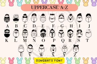 Easter Egg Dress Up by danita.kukkai — Dingbats Font — thumbnail 2