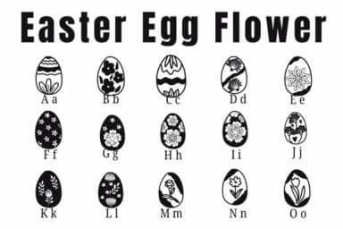 Easter Egg Flower by Suphitchaya — Dingbats Font — thumbnail 2
