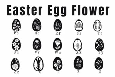 Easter Egg Flower by Suphitchaya — Dingbats Font — thumbnail 3