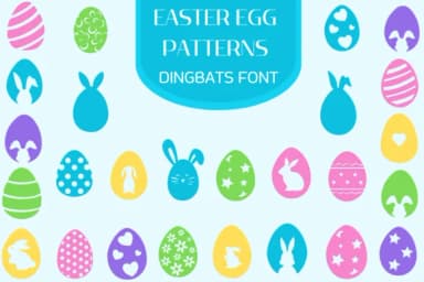 Easter Egg Patterns by Heartcraft Atelier — Dingbats Font — thumbnail 1