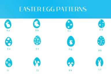 Easter Egg Patterns by Heartcraft Atelier — Dingbats Font — thumbnail 2