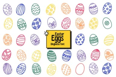 Easter Eggs by Chonada — Dingbats Font — thumbnail 1