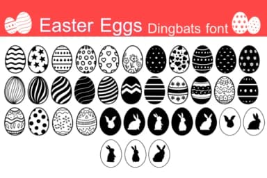 Easter Eggs by Nun Sukhwan — Dingbats Font — thumbnail 1