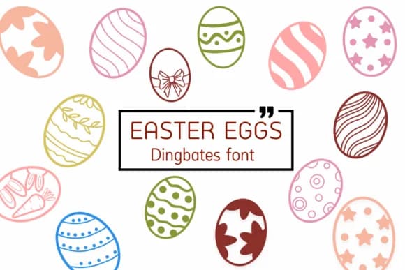 Easter Eggs by Chada Art — Dingbats Font