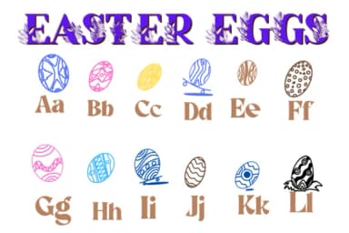 Easter Eggs by KinnareeART — Dingbats Font — thumbnail 2