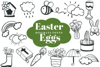 Easter Eggs by Suphitchaya — Dingbats Font — thumbnail 1