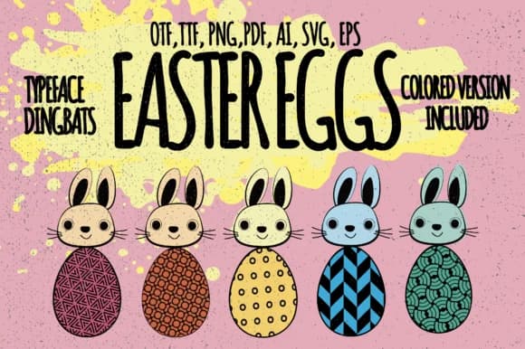 Easter Eggs by Minimalistartstudio — Dingbats Font