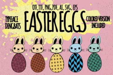 Easter Eggs by Minimalistartstudio — Dingbats Font — thumbnail 1