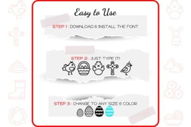 Easter Icons by WADLEN — Dingbats Font — thumbnail 4