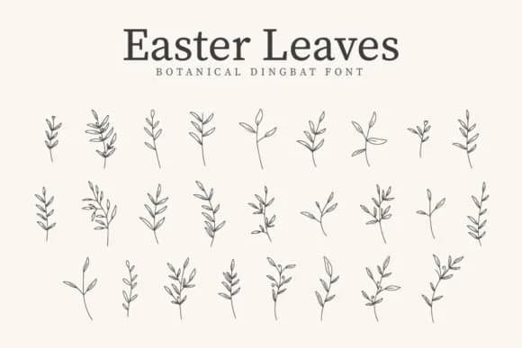 Easter Leaves by CraftedType Studio — Dingbats Font