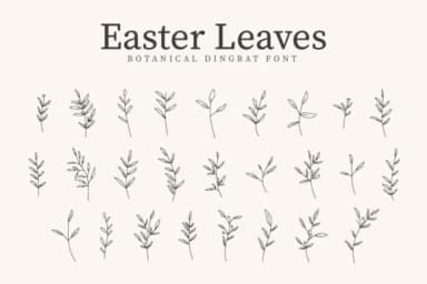 Easter Leaves by CraftedType Studio — Dingbats Font — thumbnail 1