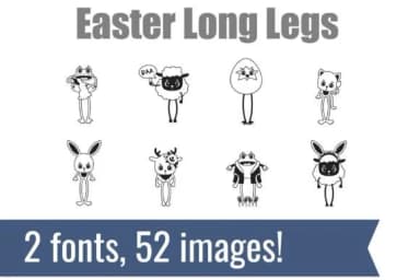 Easter Long Legs Dingbats by Illustration Ink — Dingbats Font — thumbnail 1