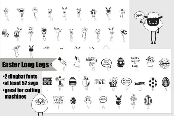 Easter Long Legs by Illustration Ink — Dingbats Font