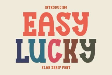 Easy Lucky by Eightde — Slab Serif Font — thumbnail 1