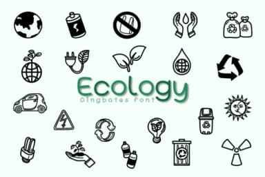 Ecology by Chonada — Dingbats Font — thumbnail 1