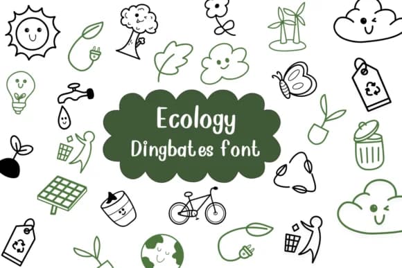 Ecology by Natchuta — Dingbats Font