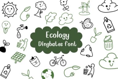 Ecology by Natchuta — Dingbats Font — thumbnail 1