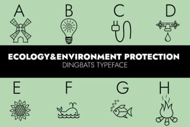 Ecology and Environment Protection by Minimalistartstudio — Dingbats Font — thumbnail 1