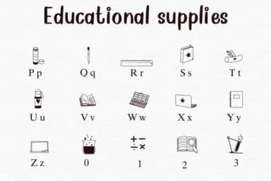Educational Supplies by Nongyao — Dingbats Font — thumbnail 3