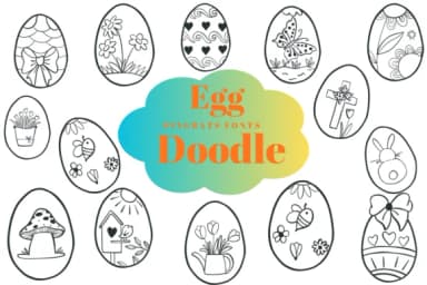 Egg Doodle by Suphitchaya — Dingbats Font — thumbnail 1
