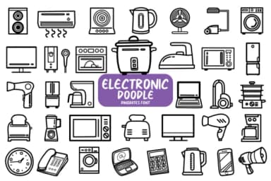 Electronic Doodle by Chonada — Dingbats Font — thumbnail 1