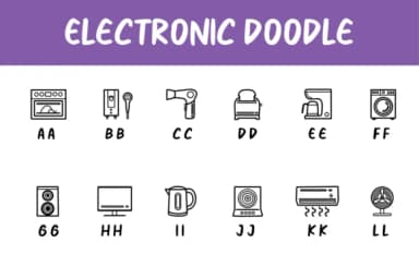 Electronic Doodle by Chonada — Dingbats Font — thumbnail 2
