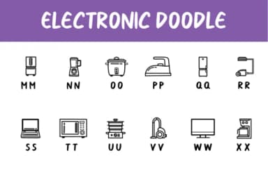 Electronic Doodle by Chonada — Dingbats Font — thumbnail 3