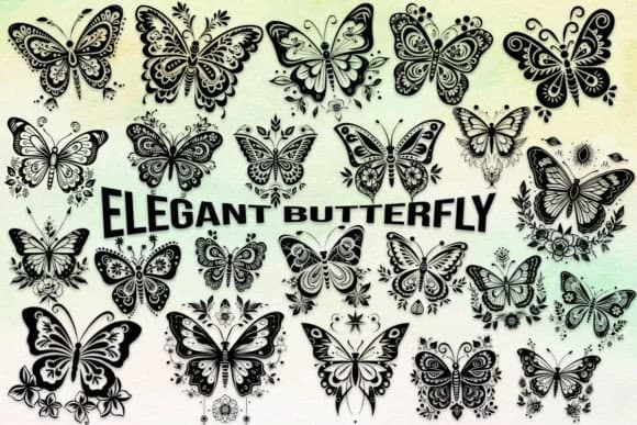 Elegant Butterfly by MOMAT THIRTYONE — Dingbats Font